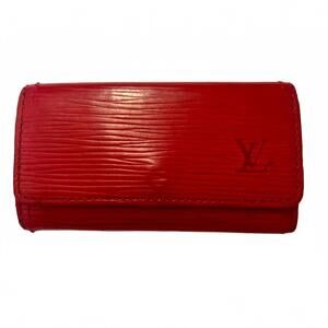 NEW LOUIS VUITTON women's epi key holder in red